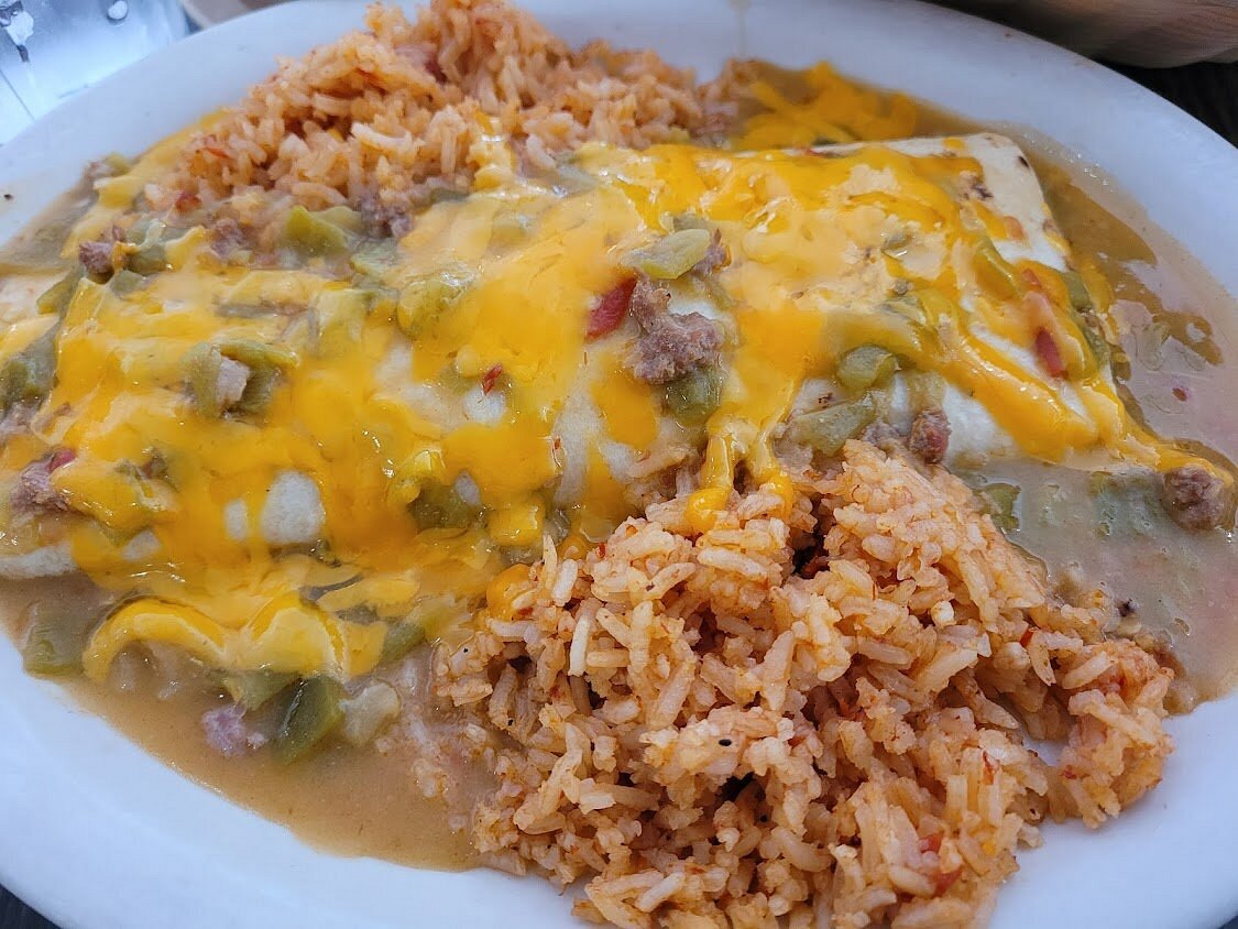 Padilla's Mexican Kitchen signature dishes Chicken Enchilada Dinner
Bowl of Red or Green Chile
Blue Corn Enchilada Dinner